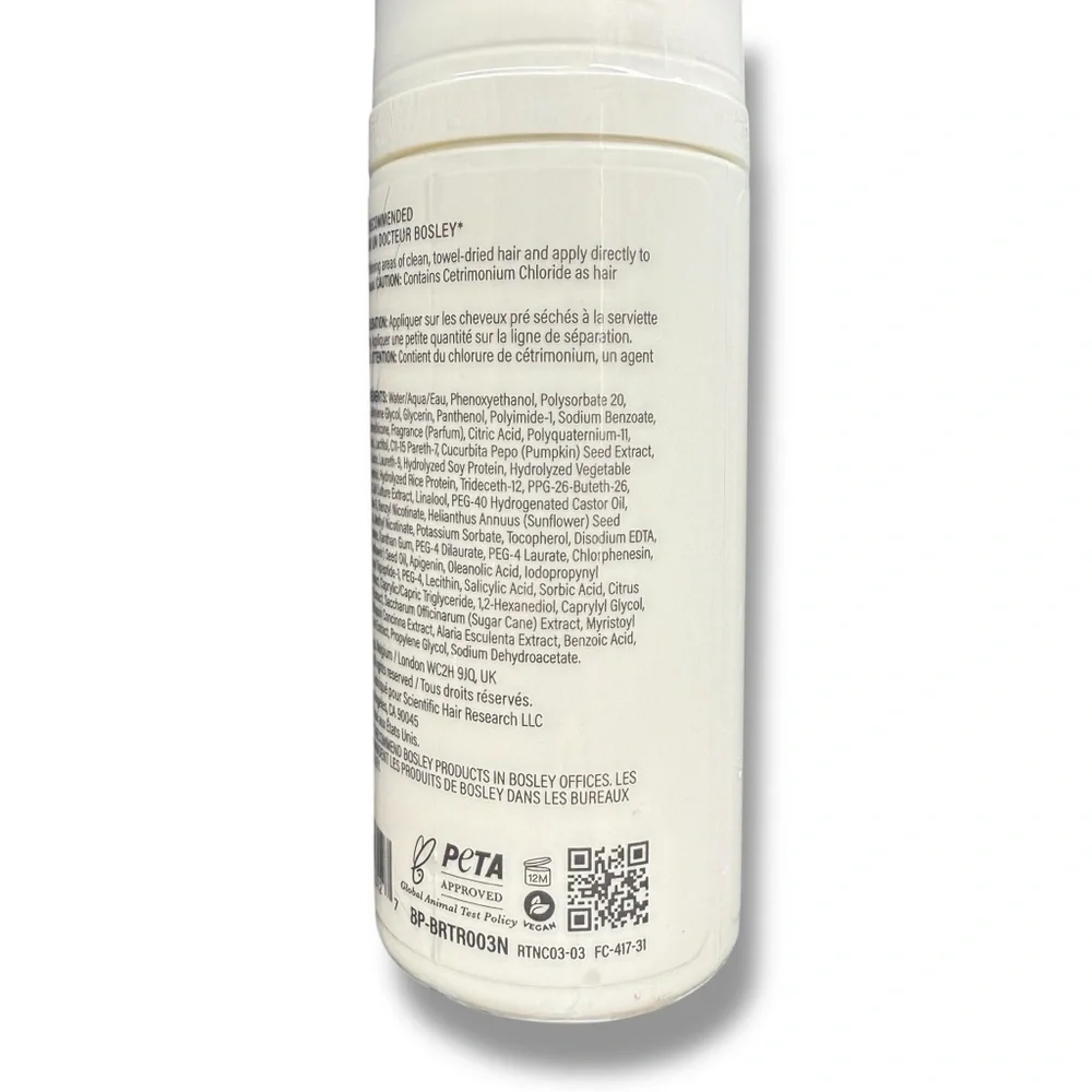 Bosley MD Revive Thickening Treatment 100mL for Thinning, Non-Color Treated Hair